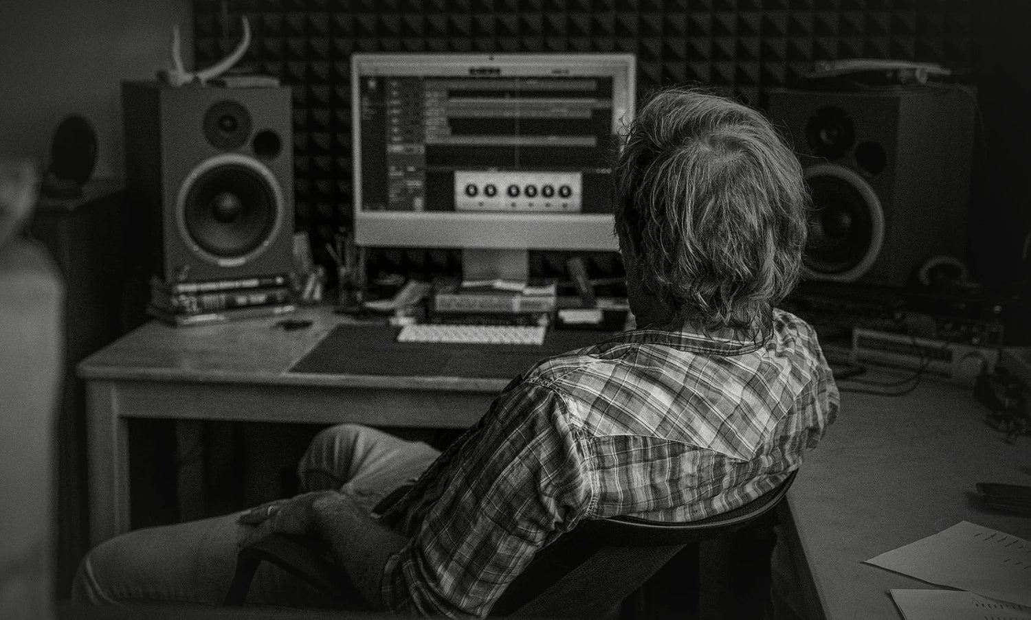 A producer in the studio