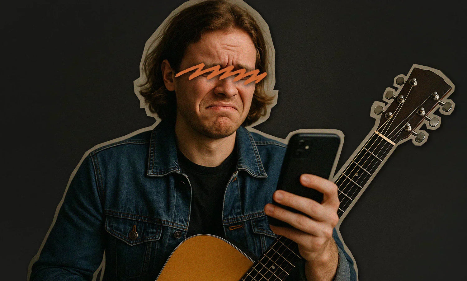 A musician feels embarrassed about promoting their music.