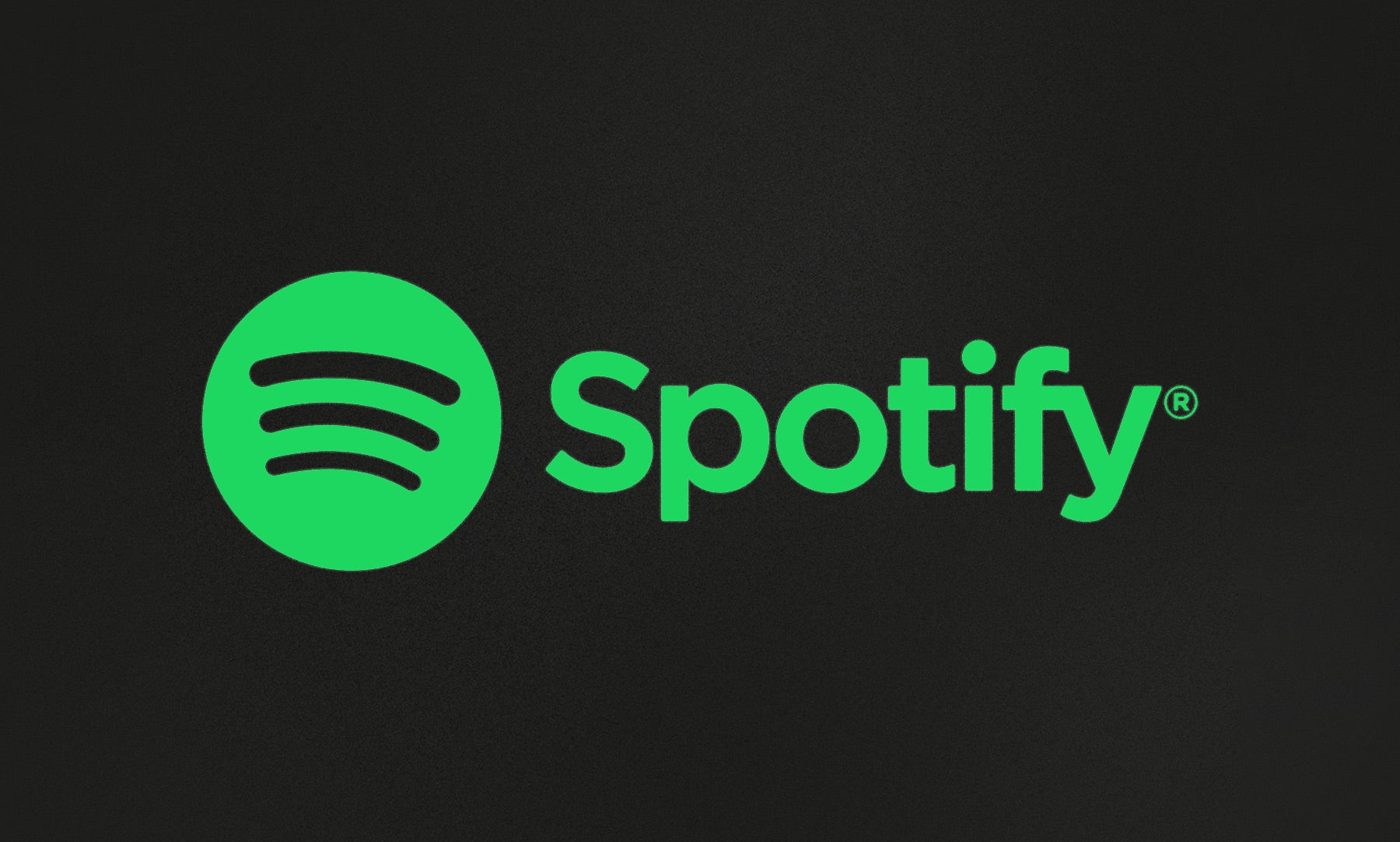 Spotify logo over a dark background