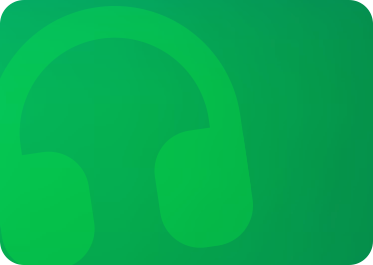 Headphones on a green background