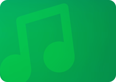 Music note on a green background